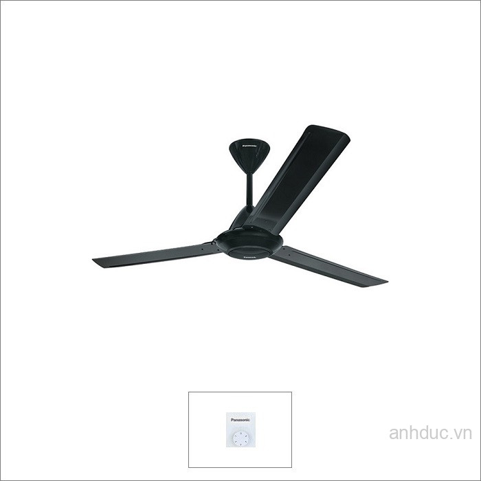 Quạt trần 3c chiều dài ty 22inch màu đen F-60MZ2-KL